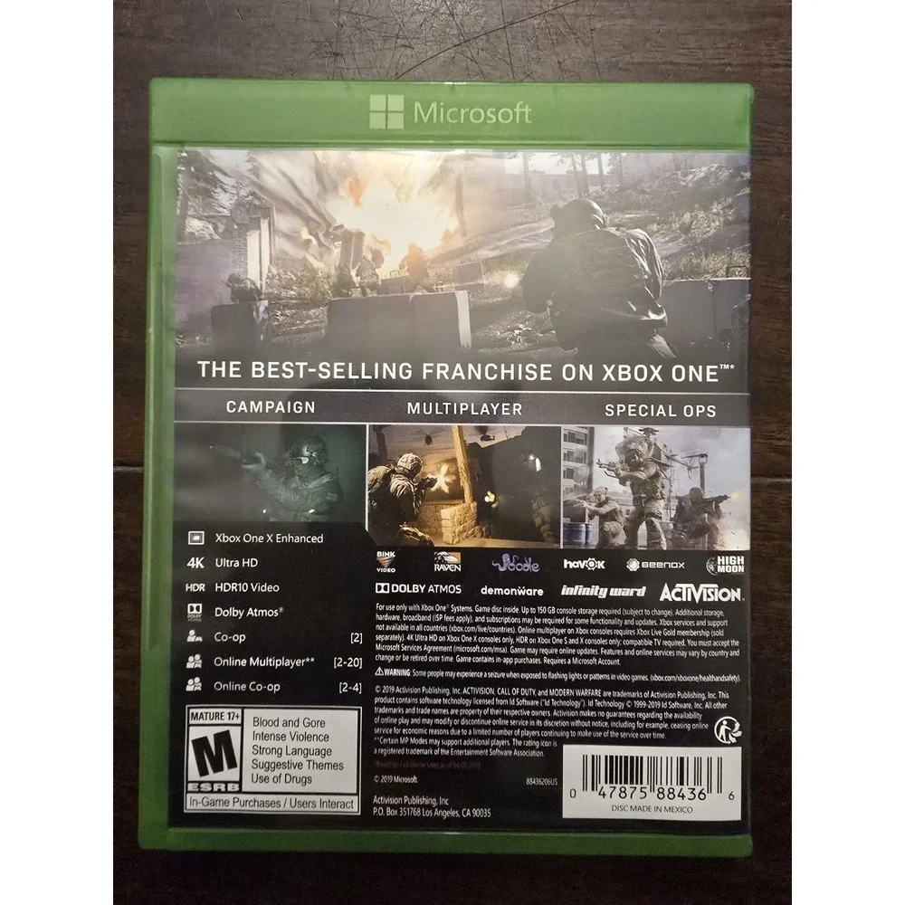 Call of Duty Modern‎ Warfare [ 2019 ] (XBOX ONE) TESTED